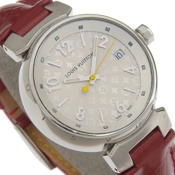 LOUIS VUITTON Tambour Hologram Watches Q1313 Date SilverDial Stainless - Picture 1 of 9